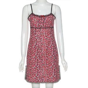 Women Summer Boho Floral Print Strap Mini Dress